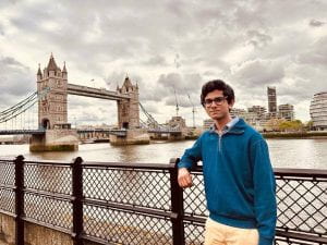 Anoop on a visit to London – only two hours by train from Bristol