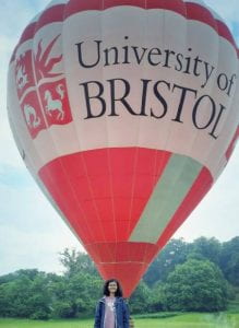 Asha at the world-famous Bristol Balloon Fiesta